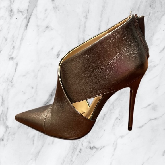 Zara metallic pewter ankle boots| shoes | heels | size 38 | 7.5 - Picture 9 of 15